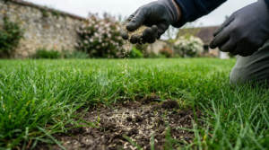 rénovation de gazon par Mes Jardiniers