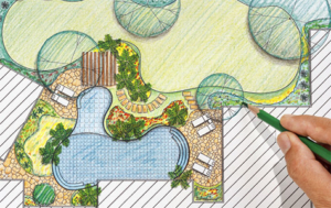 plan paysager réalisé par Mes Jardiniers à Nantes